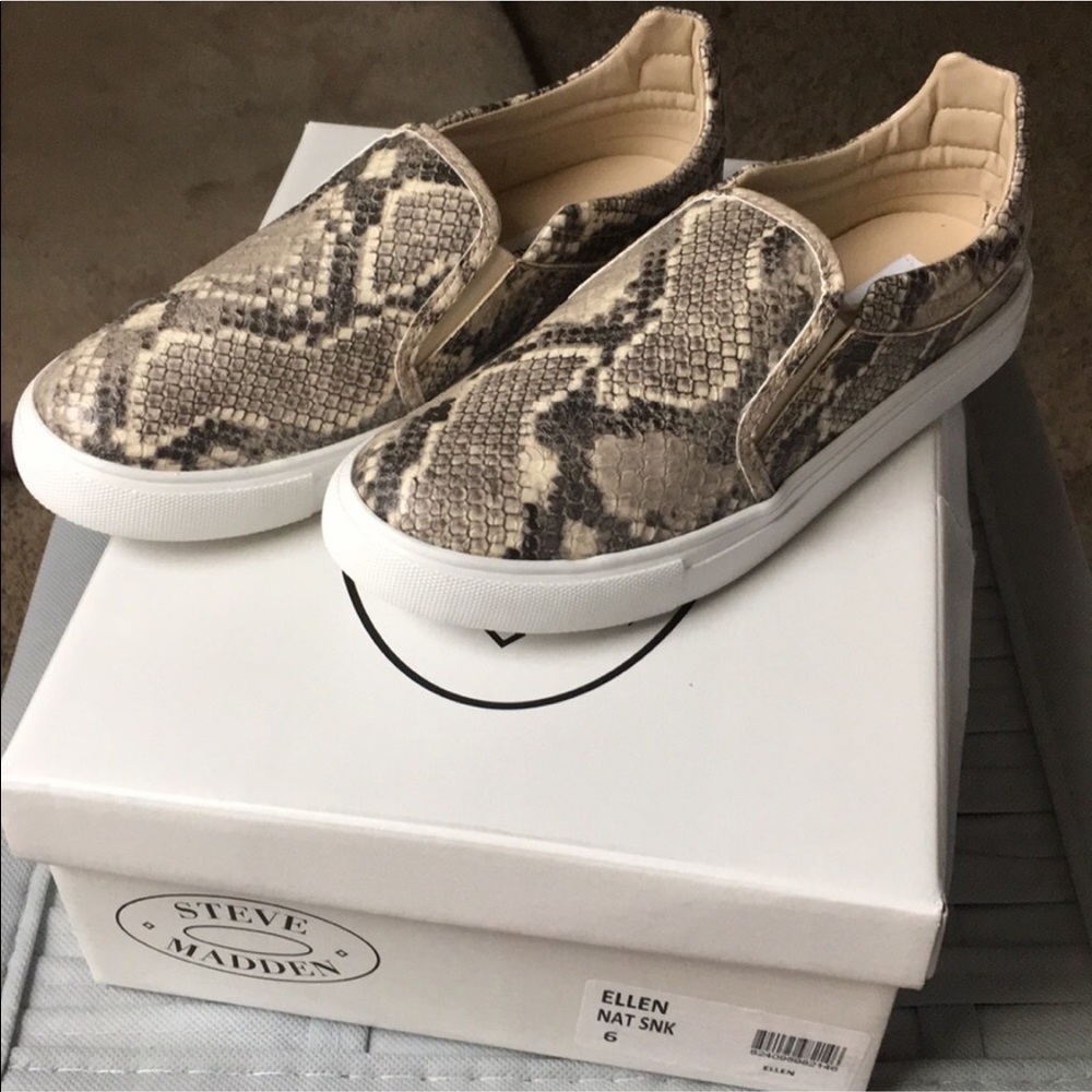 Steve Madden Snake Skin Slip On Sneakers
